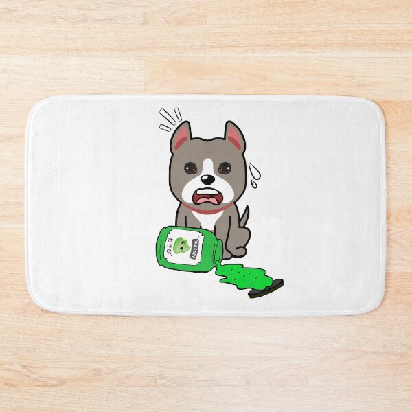 Item preview, Cute Grey Dog Spilled Wasabi Sauce designed and sold by Pet Station.