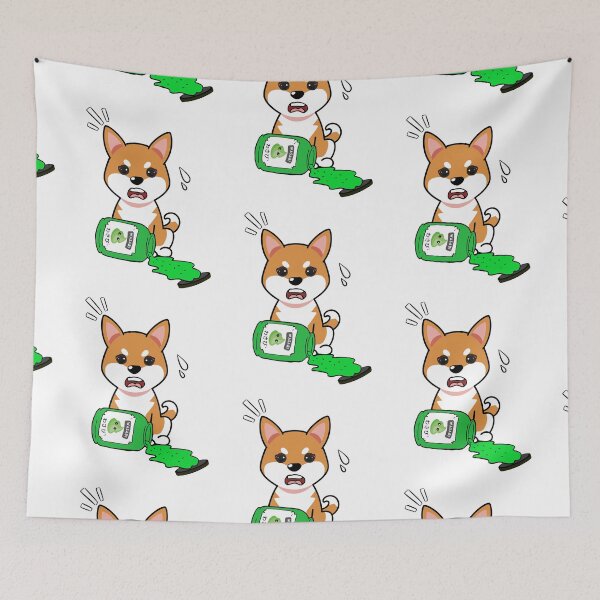 Item preview, Cute Orange dog Spilled Wasabi Sauce designed and sold by Pet Station.