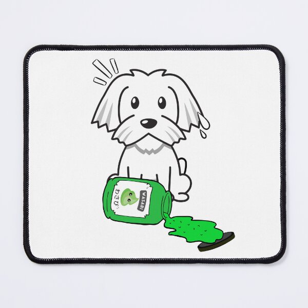 Item preview, Cute White Dog Spilled Wasabi Sauce designed and sold by Pet Station.