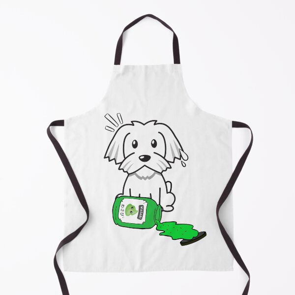 Item preview, Cute White Dog Spilled Wasabi Sauce designed and sold by Pet Station.