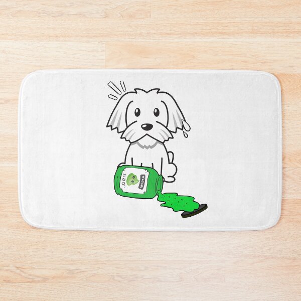 Item preview, Cute White Dog Spilled Wasabi Sauce designed and sold by Pet Station.