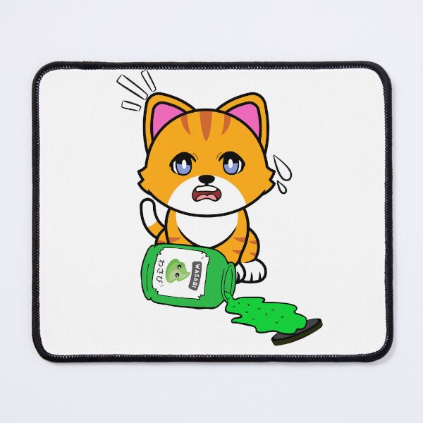 Item preview, Cute orange cat Spilled Wasabi Sauce designed and sold by Pet Station.