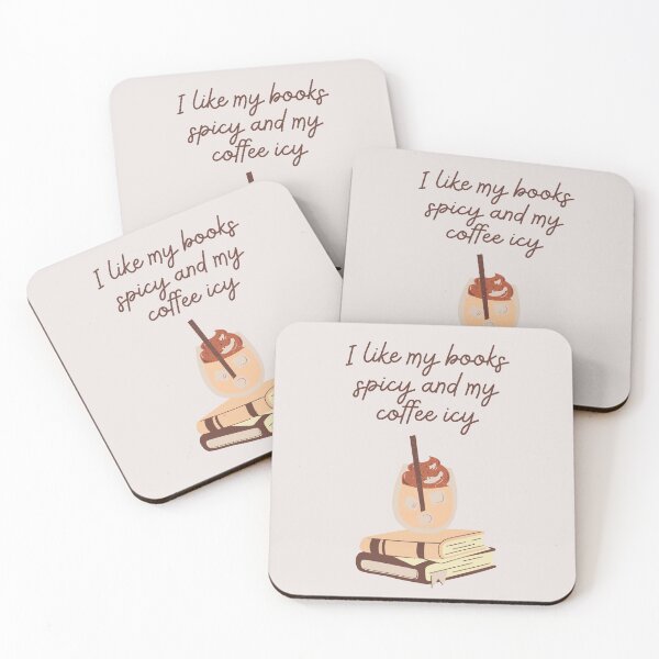 Item preview,  me gustan mis libros picantes y mi café helado designed and sold by noha alzohbi.