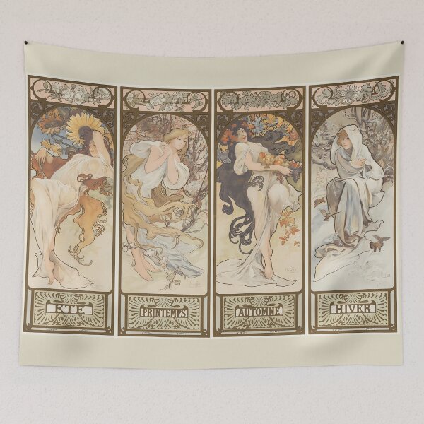 Item preview, Alphonse Mucha, The Seasons, 1897, Art Nouveau designed and sold by NouveauEra.