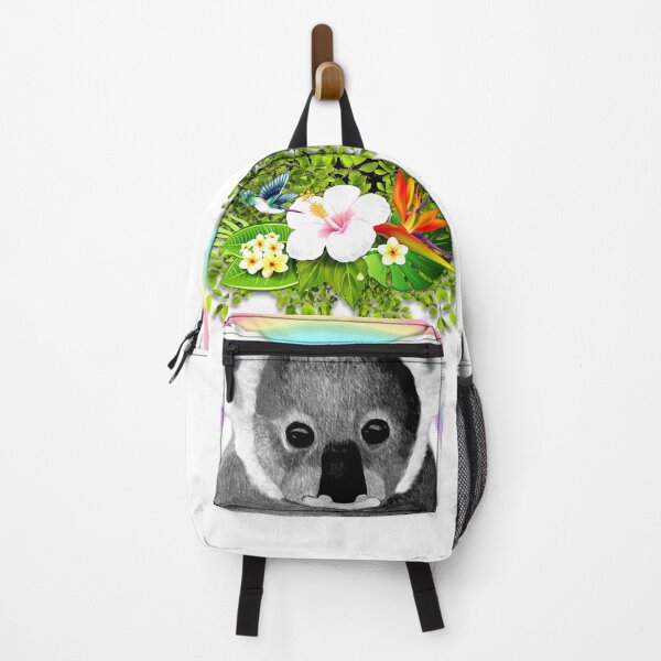 Item preview, Cute Koala. Australian Marsupial with Flowers, Rainbow and Hummingbird designed and sold by KC Morcom.