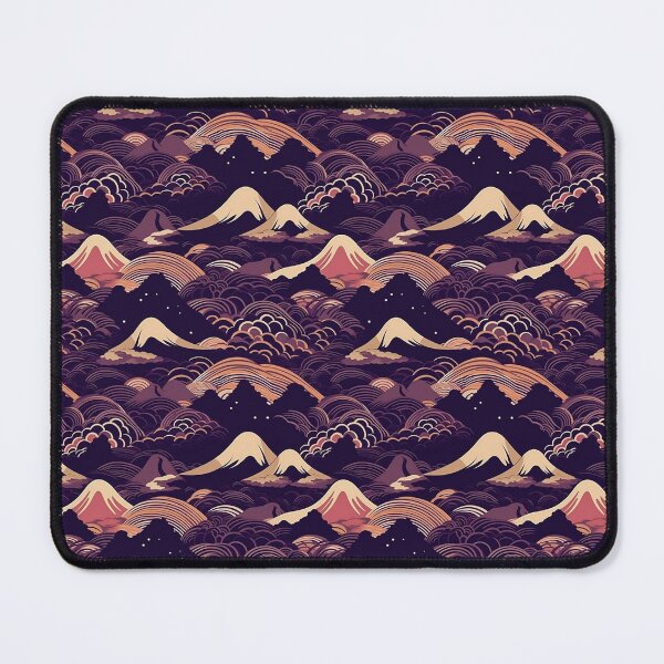 Item preview, Purple Japanese Mountains Wagara Pattern designed and sold by StudioTokyo.