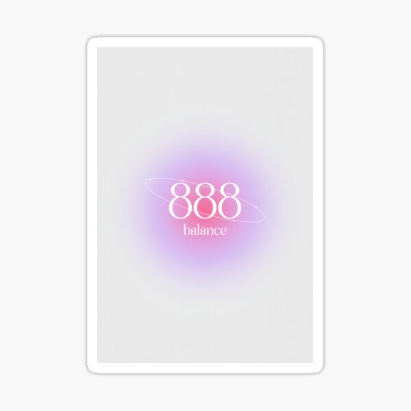 888 ✦ balance ✦ angel numbers Sticker