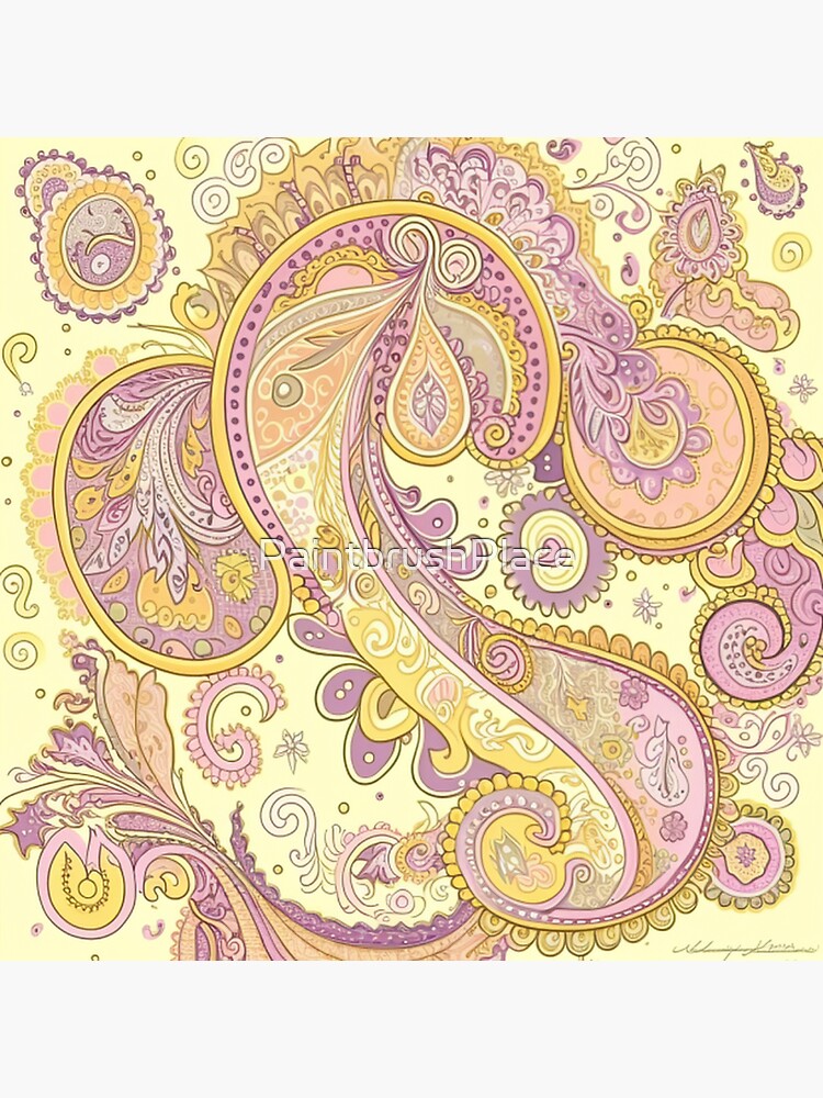 Paisley Pattern - Mandala, Mosaic, Flower Print' Sticker