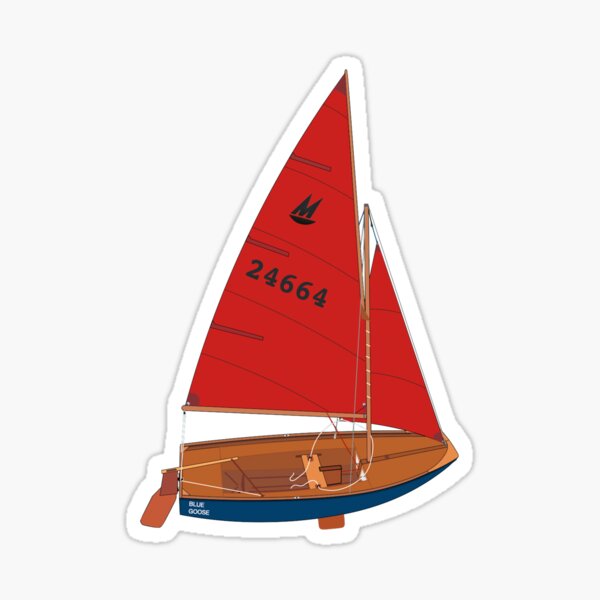 Aperçu de l'œuvre Mirroir Dinghy 24664 'Blue Goose' Perspective créée et vendue par RedBubbleBath.