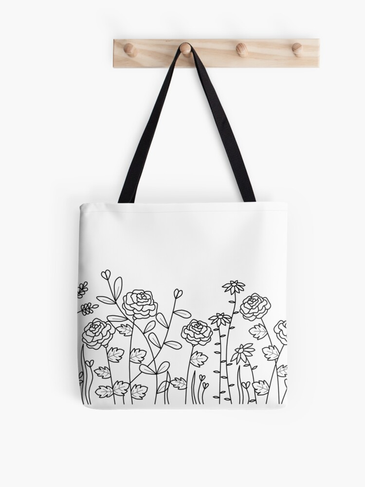 Minimal Art Tote Bag, One Line Drawing, Abstract Flowers Design, Gift For  Her, Shopping Cotton Friendly Bag - Yahoo Shopping