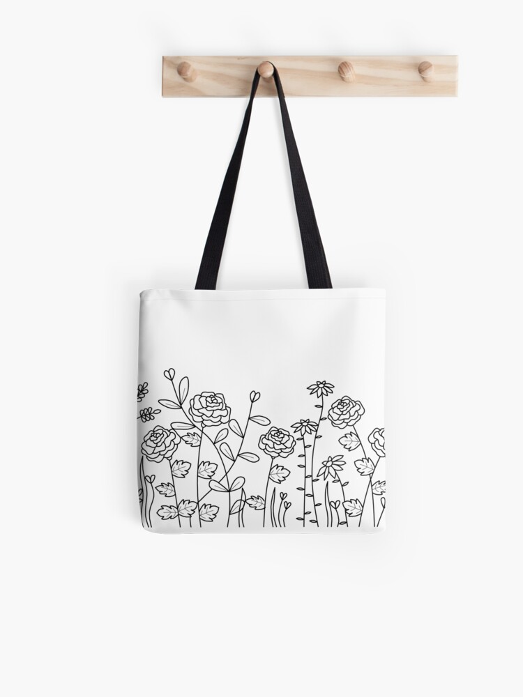 Minimal Art Tote Bag, One Line Drawing, Abstract Flowers Design, Gift For  Her, Shopping Cotton Friendly Bag - Yahoo Shopping