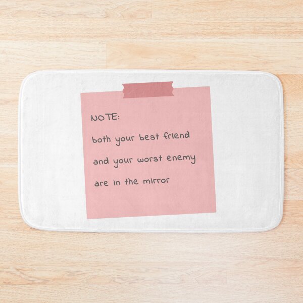 Item preview, Both your best friend and your worst enemy are in the mirror Red Sticky Note designed and sold by withasmiledsgn.