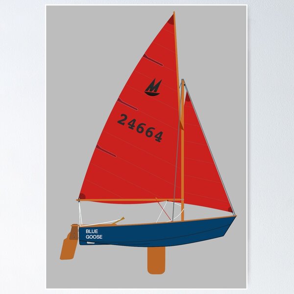 Item preview, Mirror Dinghy 24664 'Blue Goose' designed and sold by RedBubbleBath.