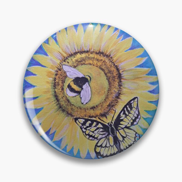 Item preview, Sunflower Bee and Butterfly designed and sold by Roselyn Snead.