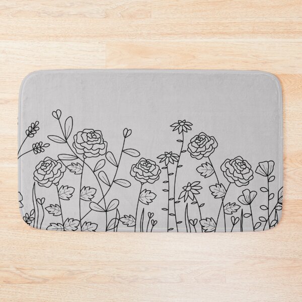 Item preview, Line Drawing Aesthetic Art Flowers - Minimalistic Black And White Line Art designed and sold by The Red Nox.