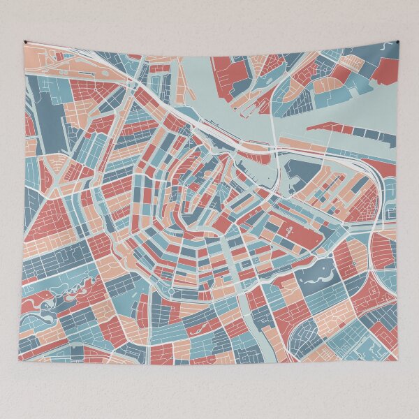 Item preview, Amsterdam map designed and sold by AnnaGo.