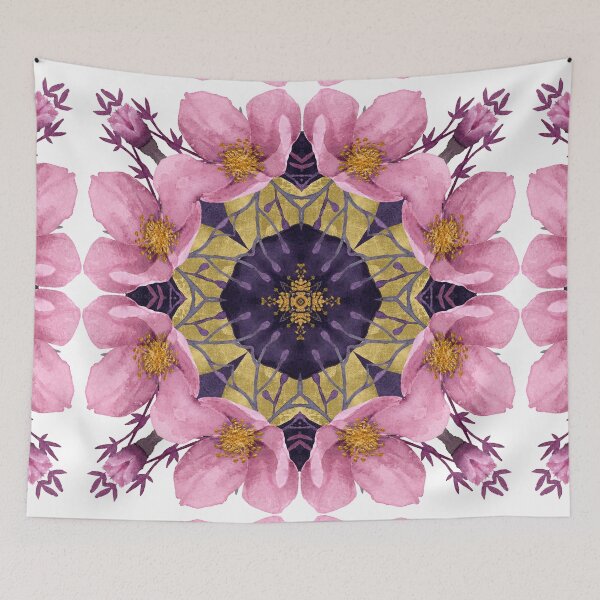 Item preview, Pink and Purple Hellebore Flowers designed and sold by machare.