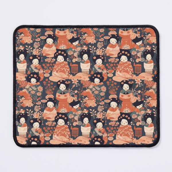 Item preview, Japanese Kokeshi Kimono Pattern designed and sold by StudioTokyo.