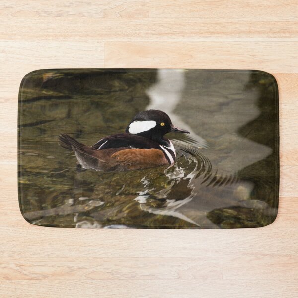 Item preview, Adorable Hooded Merganser Duck on Glossy Ripples designed and sold by Georgia Mizuleva.