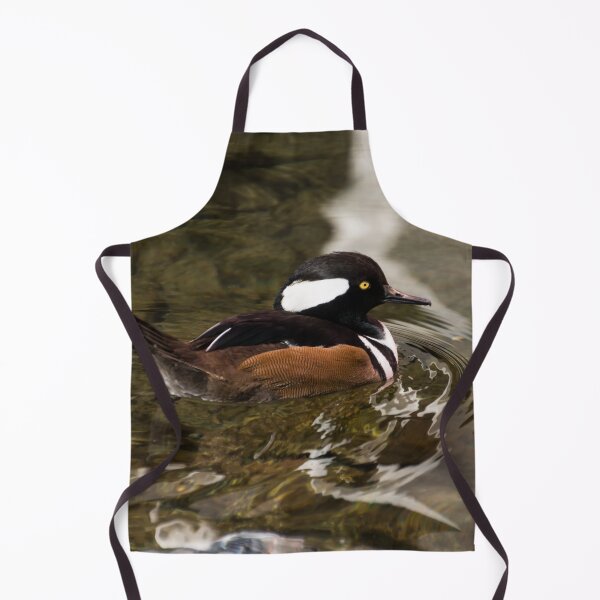 Item preview, Adorable Hooded Merganser Duck on Glossy Ripples designed and sold by Georgia Mizuleva.