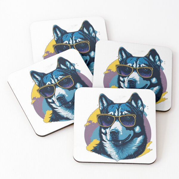 Item preview, Colorful Dog With Shades designed and sold by ARTSY900.