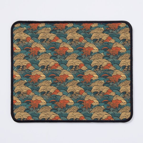 Item preview, Blue Red and Yellow Japanese Traditional Wagara Inspired Pattern designed and sold by StudioTokyo.