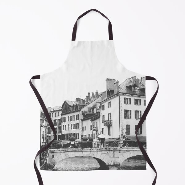 Item preview, Annecy Old Town in Rainy Day - France in Black and White Photography designed and sold by CarolinaReina.