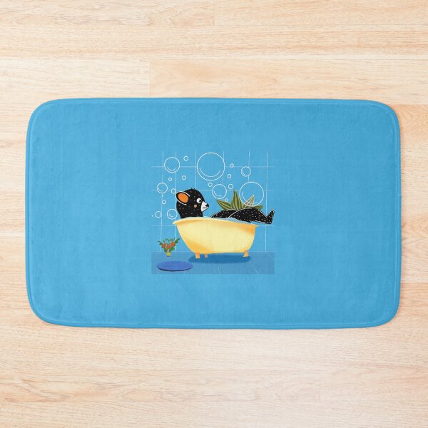 Item preview, Black bear in bath tub designed and sold by Daizydrawshop.