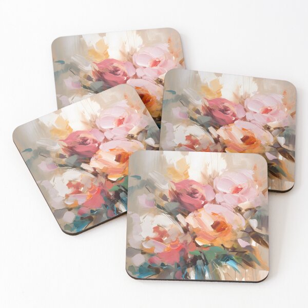 Item preview, Loose floral painting in gouache and acrylic featuring soft muted pastel flowers in a vase designed and sold by Etienne & Yolandi  Outram.