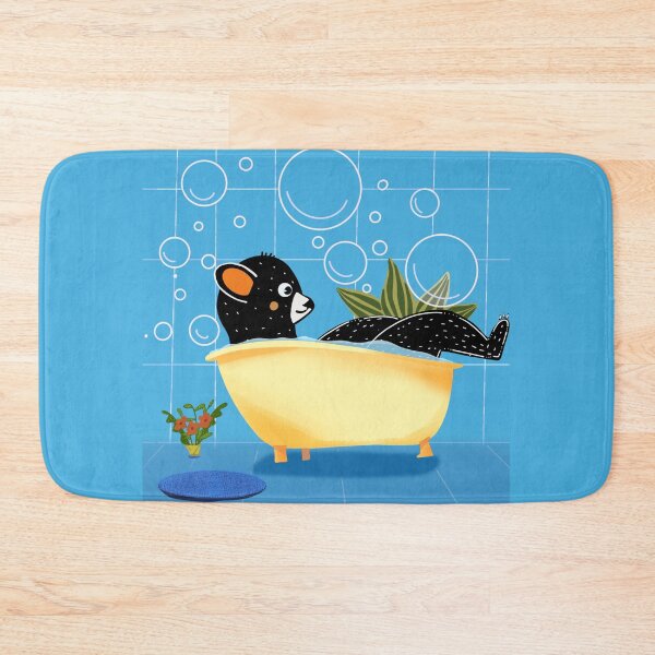 Item preview, Black bear in the bathtub designed and sold by Daizydrawshop.