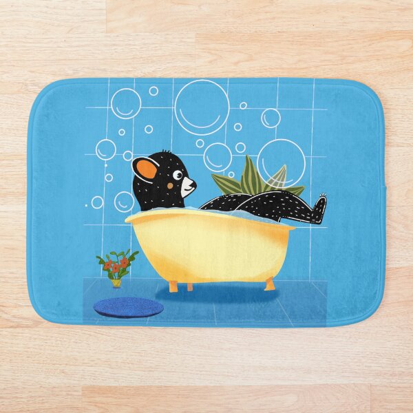 Item preview, Black bear in the bathtub designed and sold by Daizydrawshop.