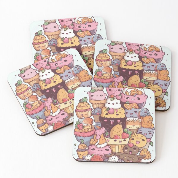 Item preview, Cute happy kawaii sweets doodling designed and sold by Tim Münnig.
