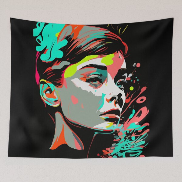 Item preview, Audrey Hepburn Pop Art Painting WPAP Style designed and sold by GabrielleNG.