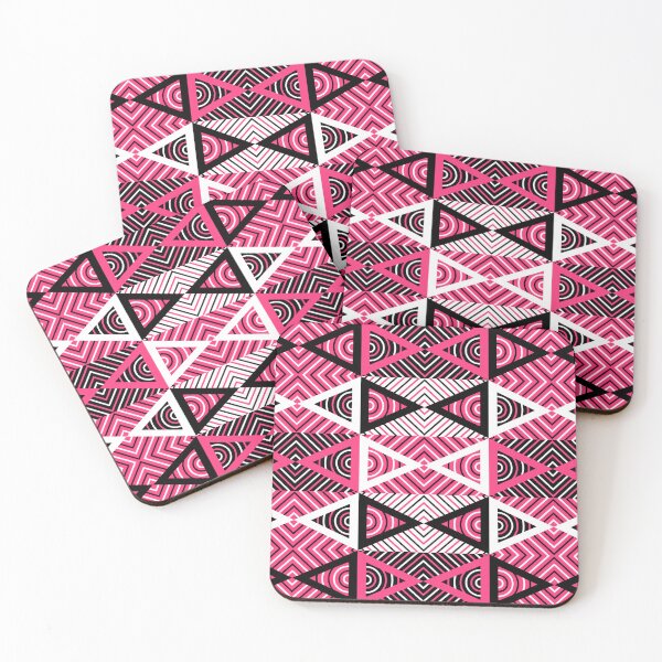 Item preview, Pink Triangles retro geometric pattern designed and sold by mrhighsky.