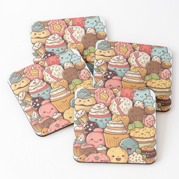 Item preview, Cute happy kawaii sweets doodling designed and sold by Tim Münnig.