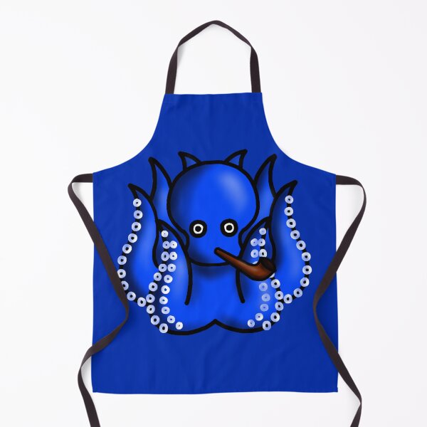 Item preview, blue octopus with pipe designed and sold by octo-PS.