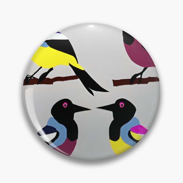 Item preview, multi coloured magpies designed and sold by David-Howells.