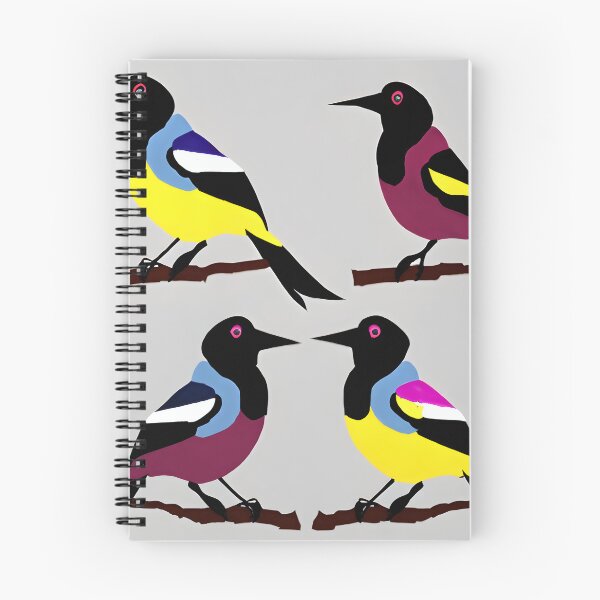 Item preview, multi coloured magpies designed and sold by David-Howells.
