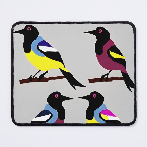 Item preview, multi coloured magpies designed and sold by David-Howells.