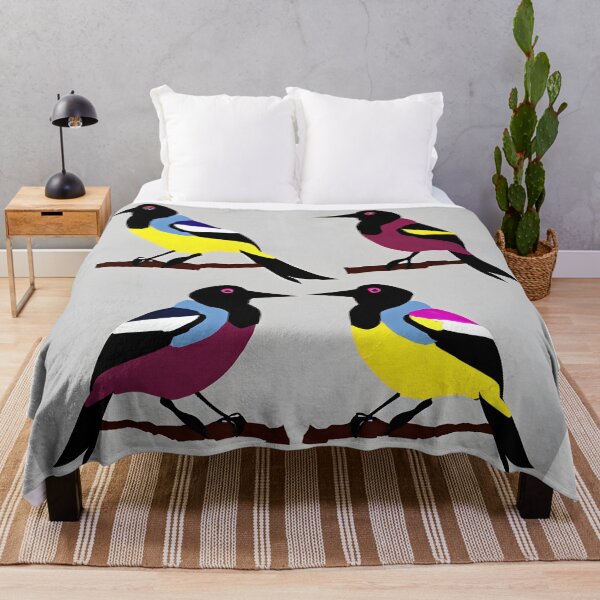 Item preview, multi coloured magpies designed and sold by David-Howells.
