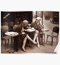 Vintage Paris Cafe Poster