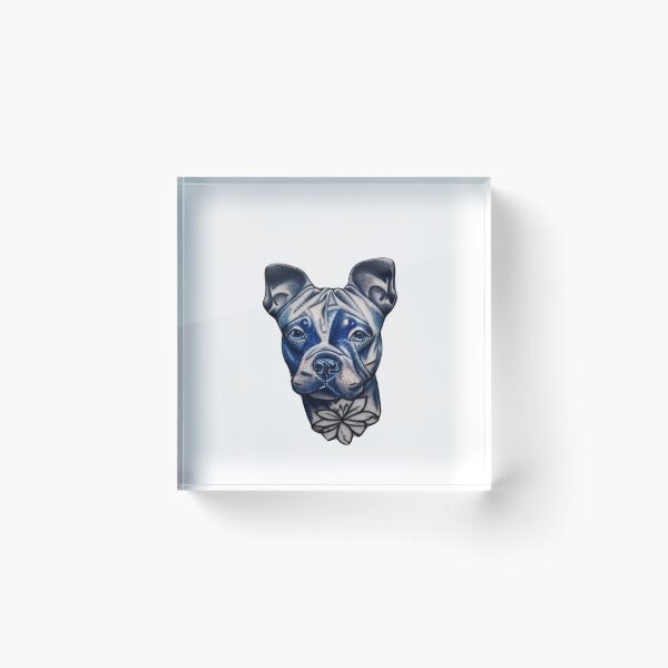 Item preview, Blue  Staffordshire Bull Terrier Pattern designed and sold by Bloomin'  Arty Families.