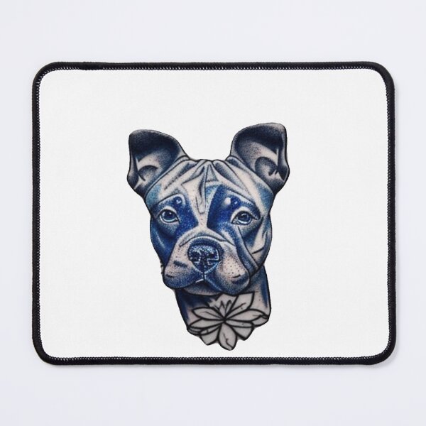 Item preview, Blue Staffordshire Bull Terrier Pattern designed and sold by Bloomin' Arty Families.