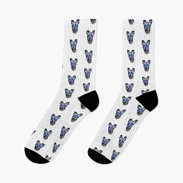 Item preview, Blue  Staffordshire Bull Terrier Pattern designed and sold by Bloomin'  Arty Families.