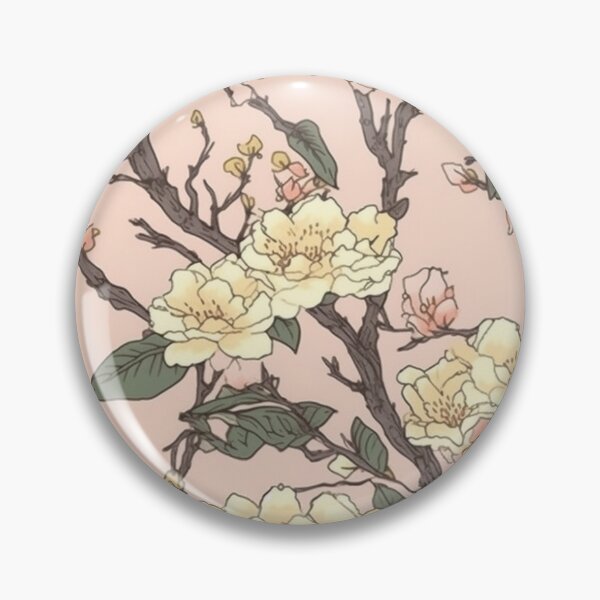 Item preview, Pink Yellow and Green Japanese Cherry Blossom Pattern designed and sold by StudioTokyo.