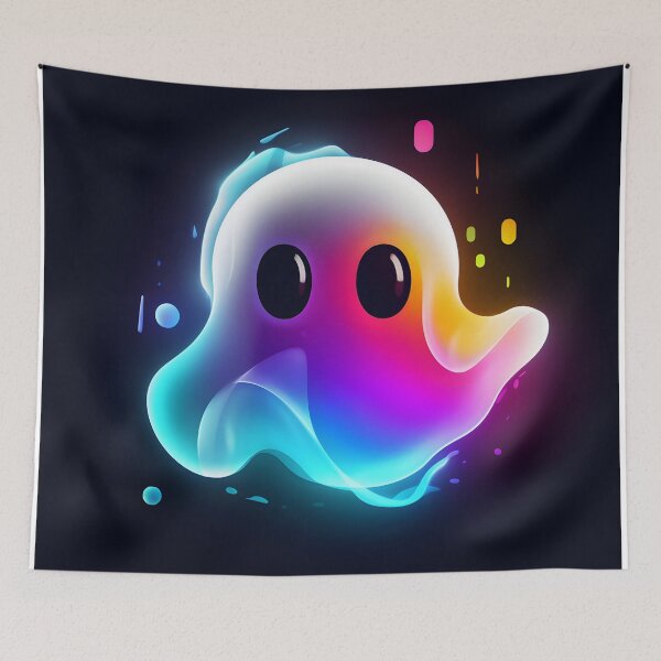 Item preview, Fluorescent Colorful Ghost | Coolest Ghost designed and sold by StickeryPickery.