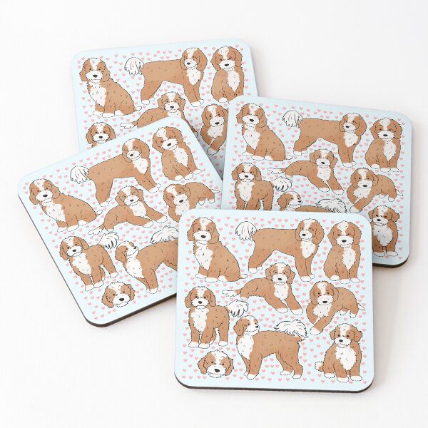 Item preview, Cavapoo cute dog pattern designed and sold by Yarafantasyart.
