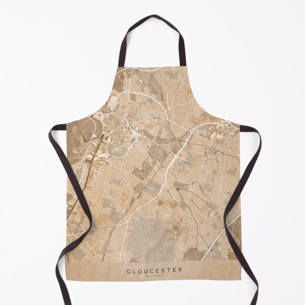 Item preview, Map of Gloucester (England) in sepia vintage style designed and sold by blursbyai.