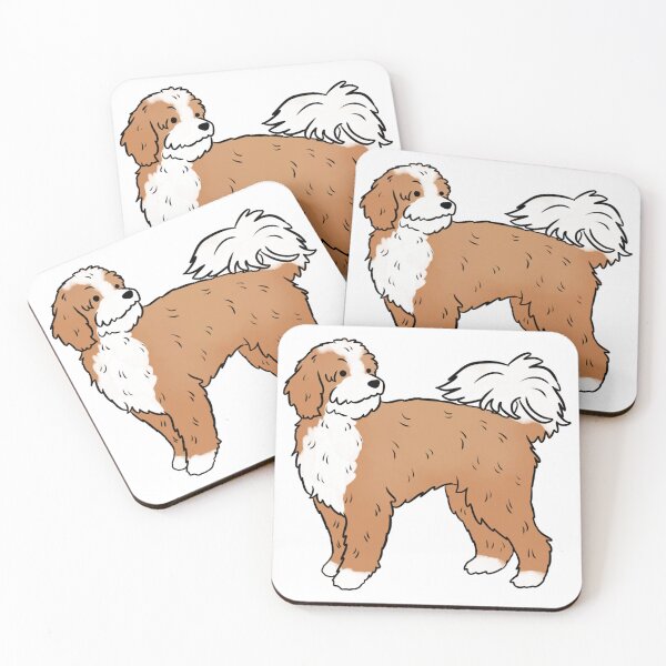 Item preview, Cute cavapoo dog illustration  designed and sold by Yarafantasyart.