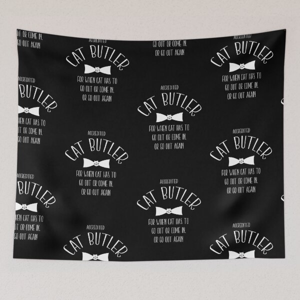 Item preview, CAT BUTLER PET SERVANT designed and sold by Madjack Tees Kiwi SuperStore.
